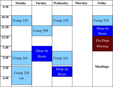 Schedule, Fall 2024