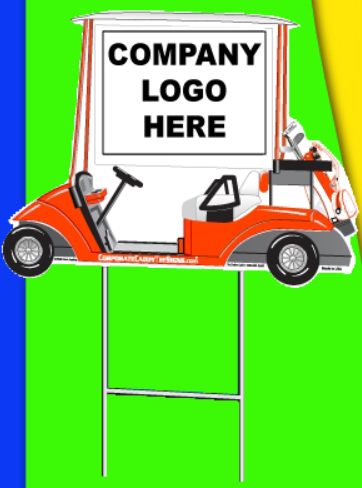 Corporate Caddy sign example