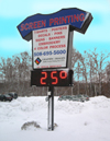 Sign outside of Graphic Images store