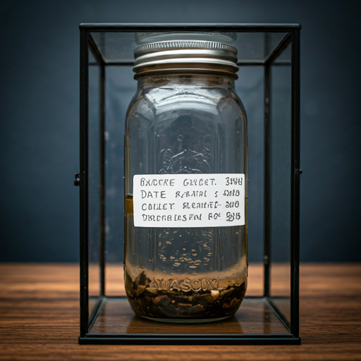 Puddle Sample in a Mason Jar