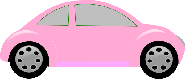 cartoon pink car