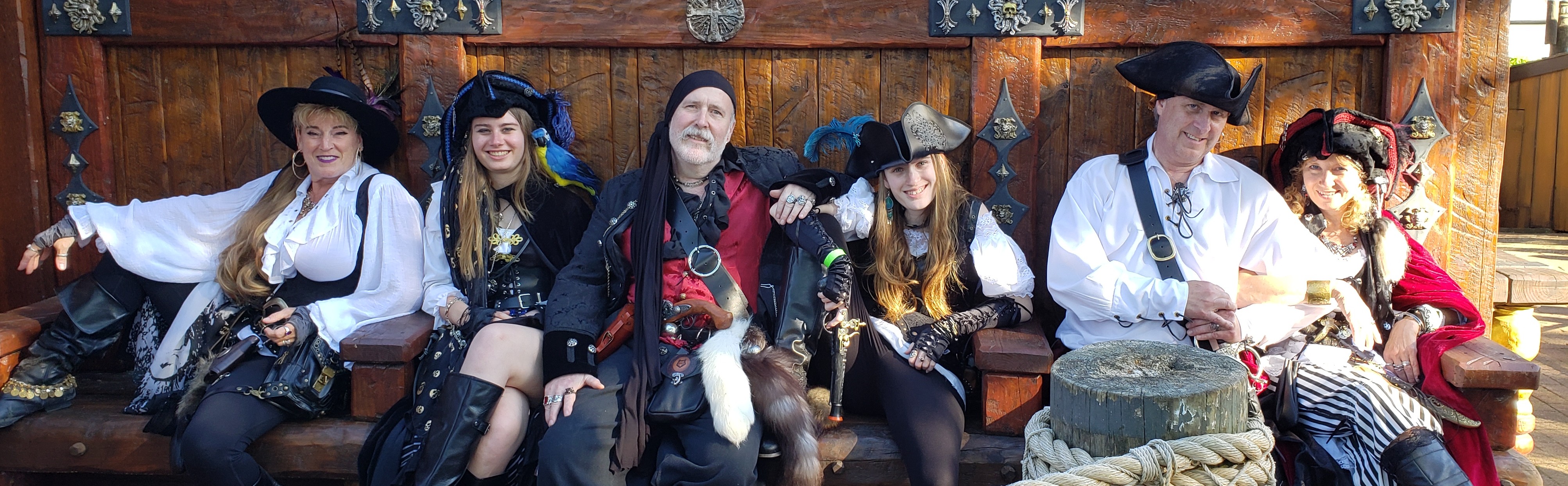 Pirates on a bench