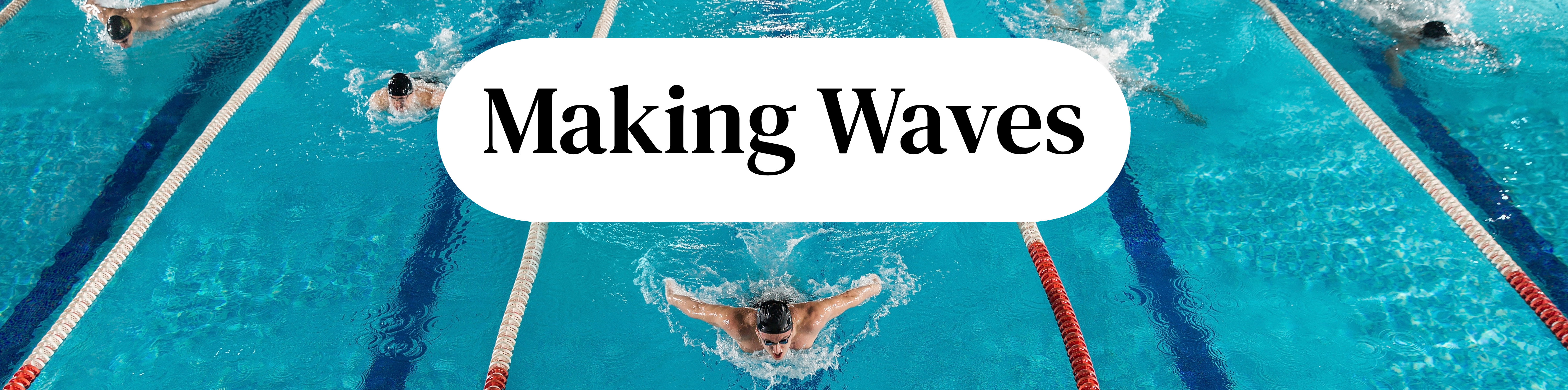 Making waves with a pool in the background