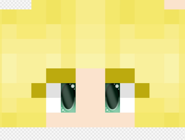 Image of a minecraft skin head with HD eyes.