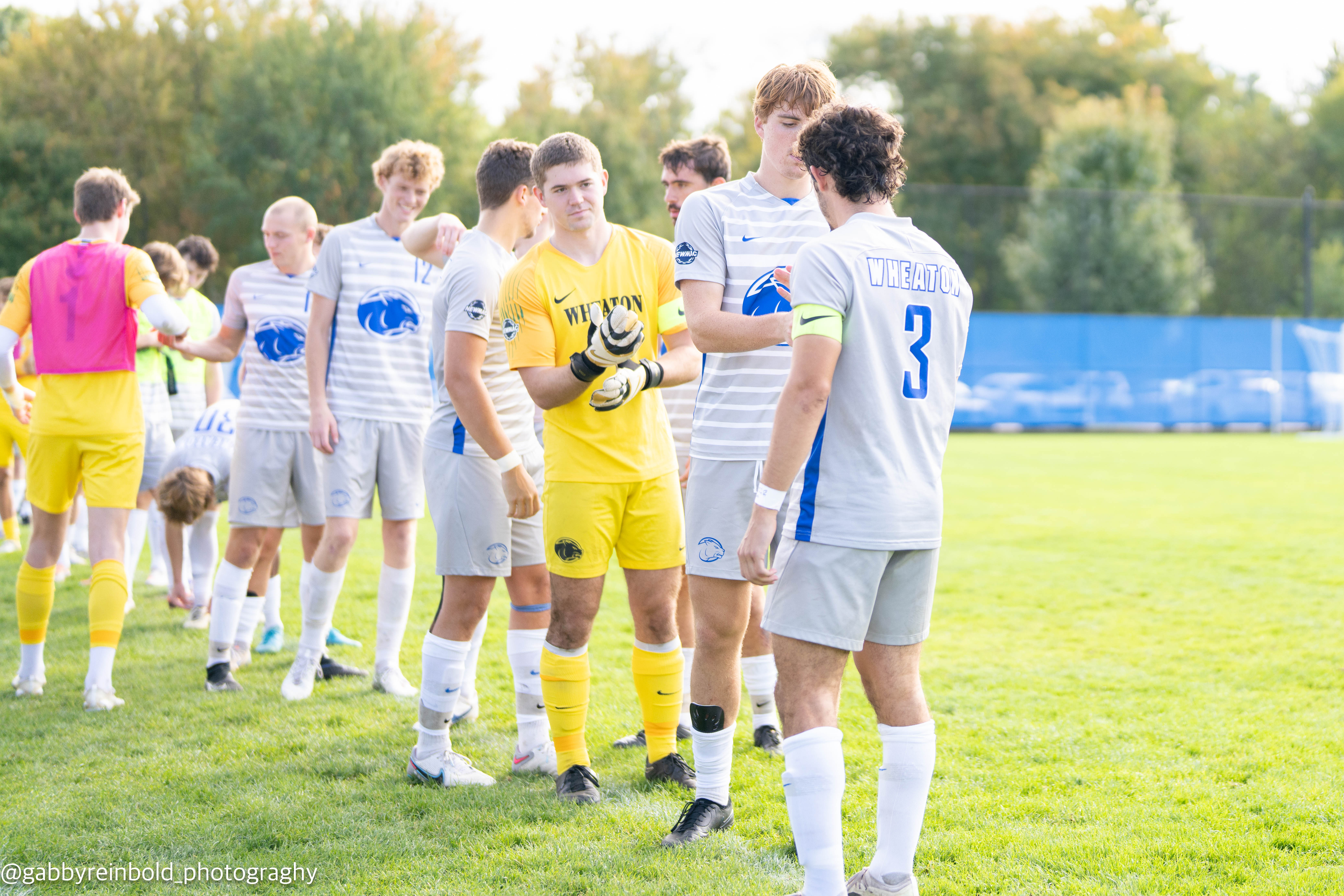 Wheaton men's soccer team pregame