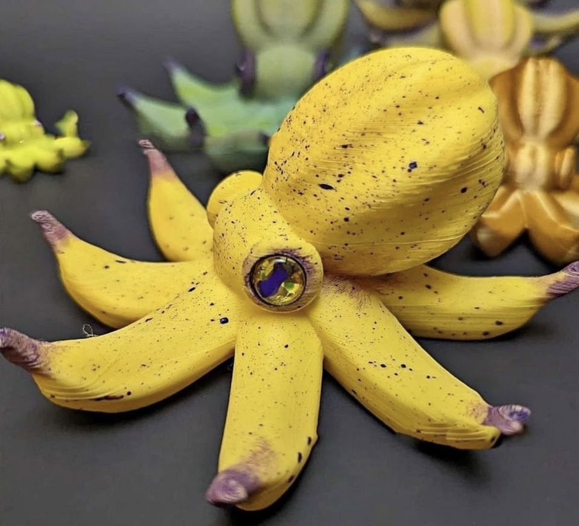 banana octopus statue