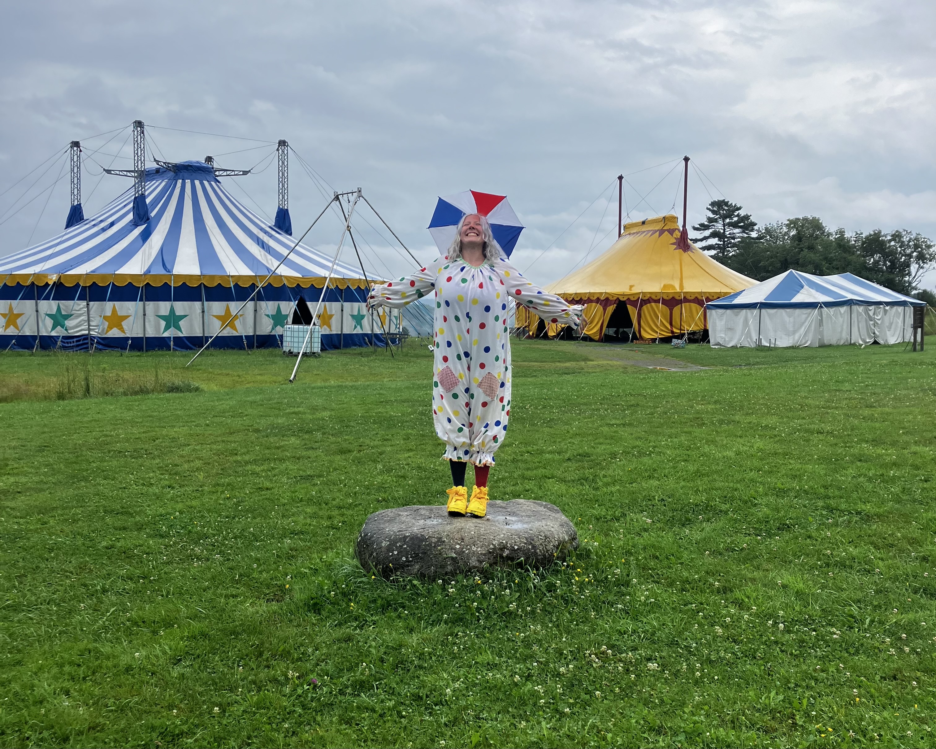 This is a picture of me dressed as a clown.