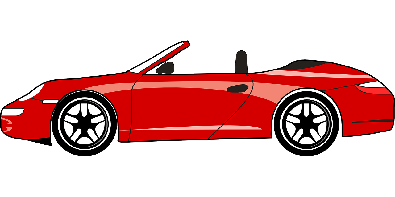 red sports car that is animated to race across the screen