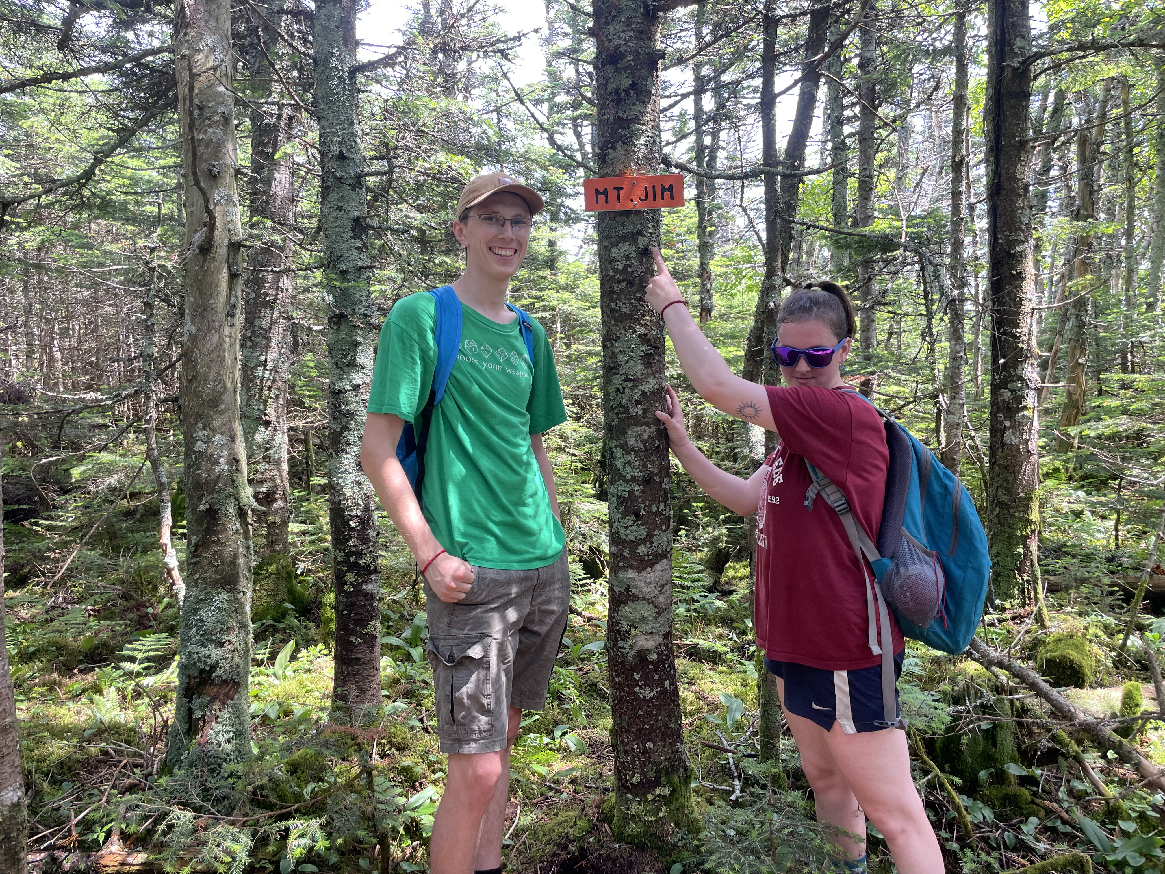 My girlfriend and I hiking