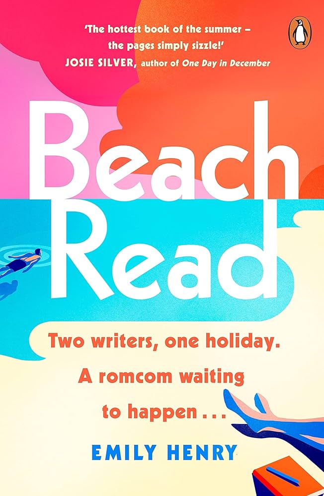 book cover that looks like a beach and says Beach Read