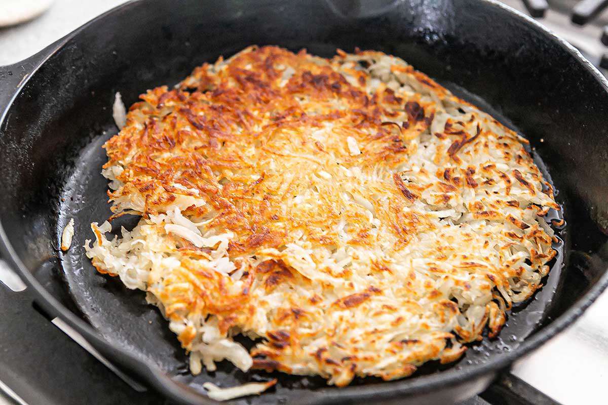 hash browns in a pan