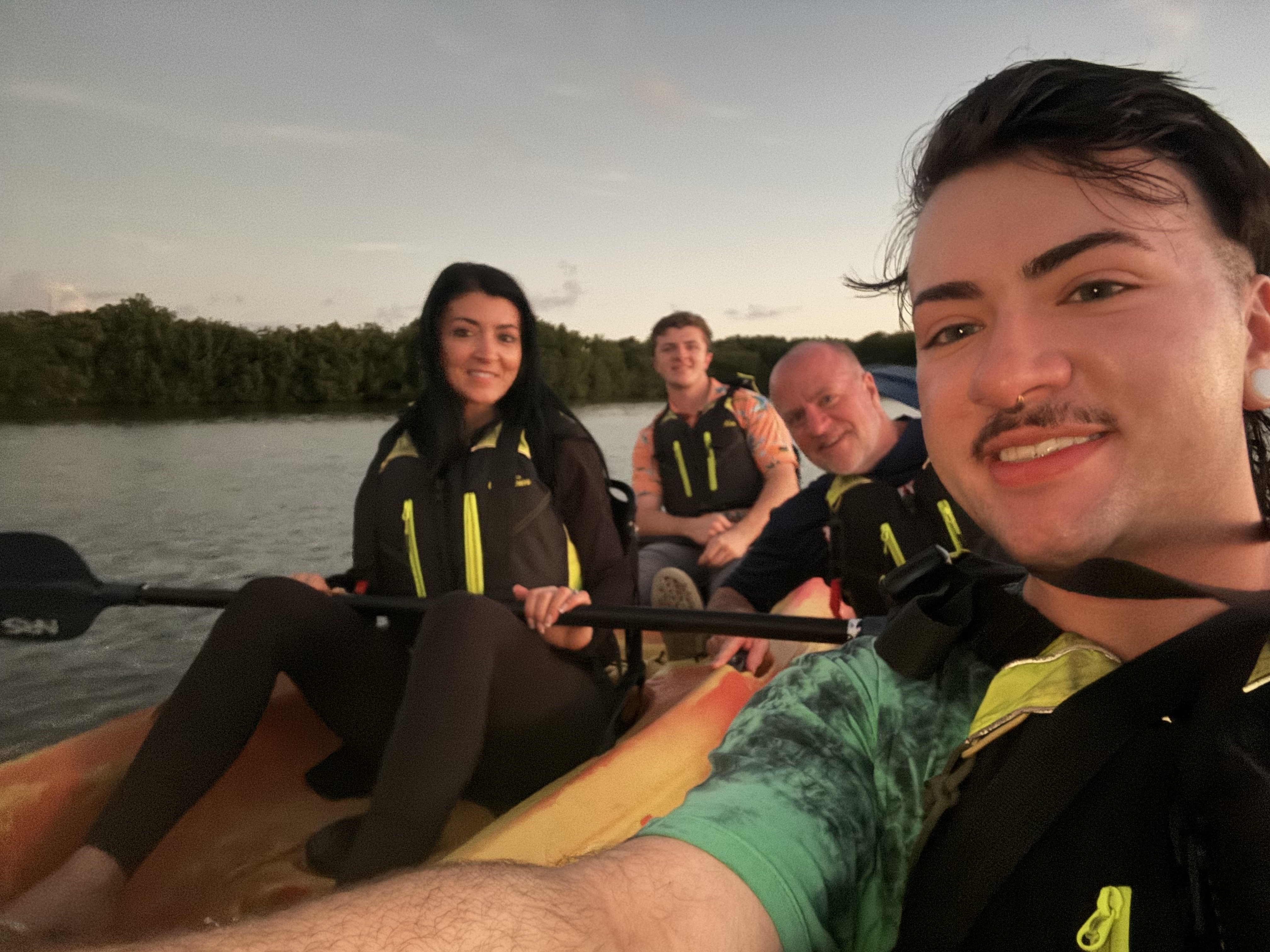 Me and my family kayaking.