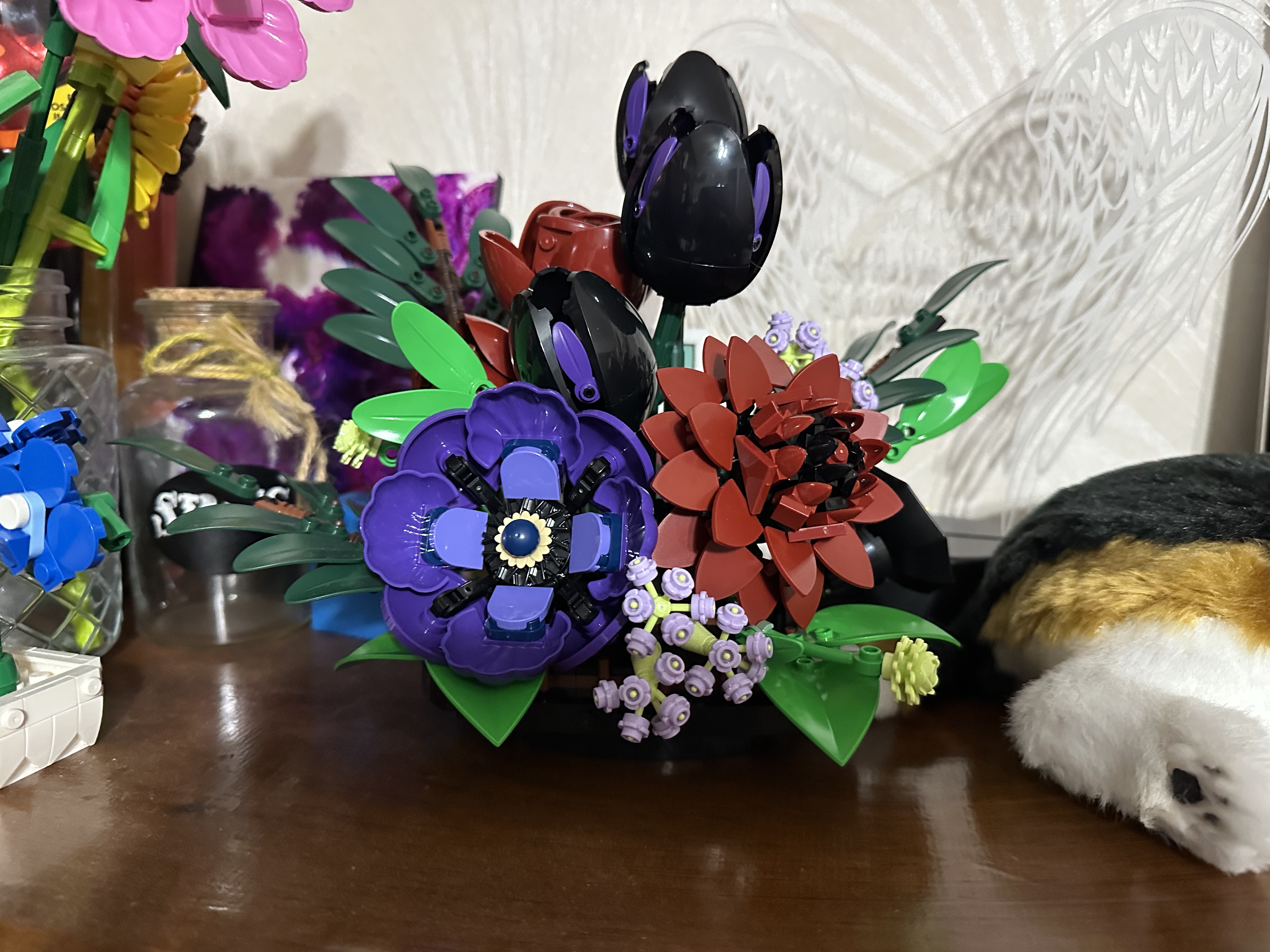 LEGO flowers on display