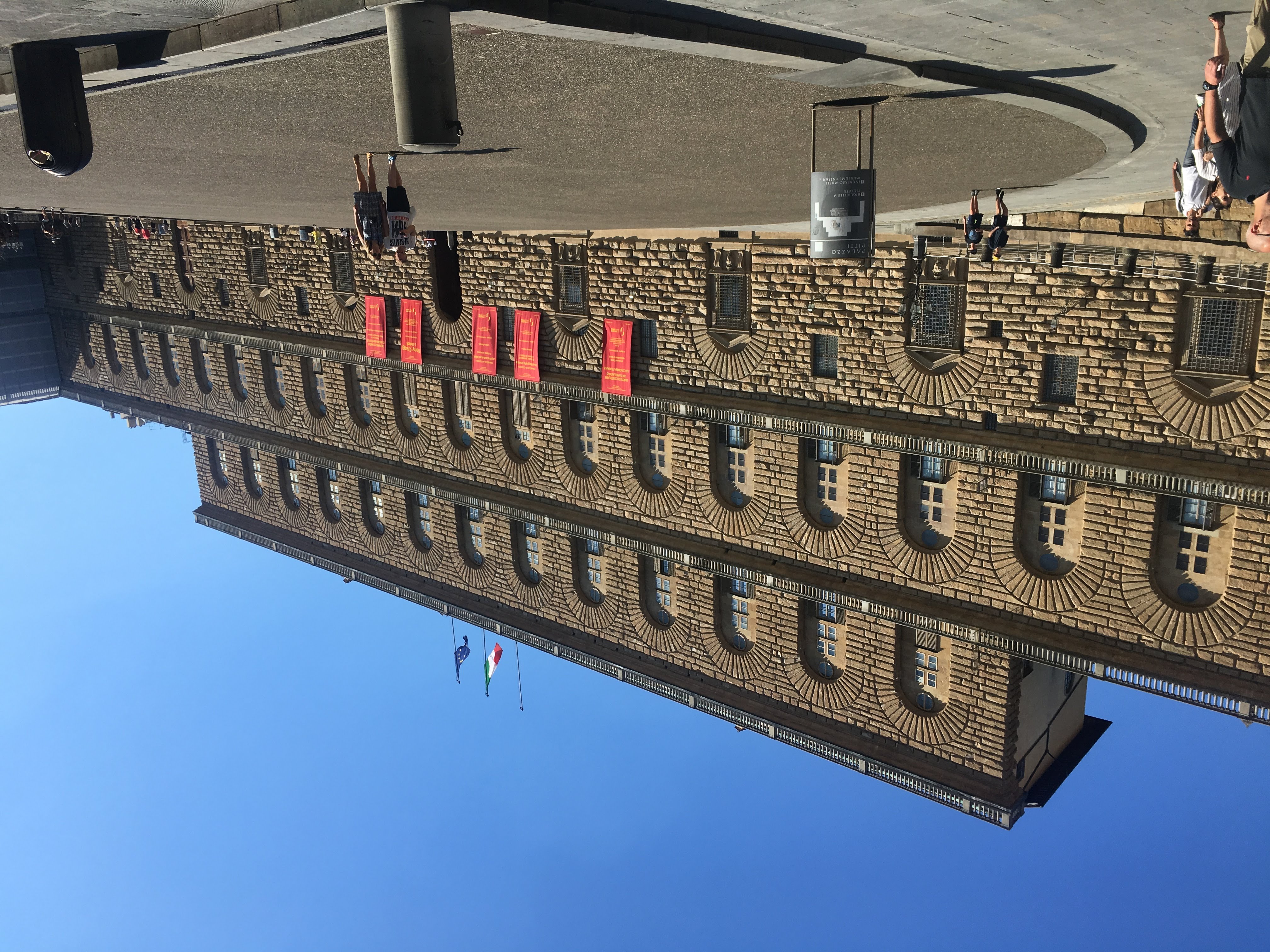 Exterior shot of Palazzo Pitti in Florence Italy