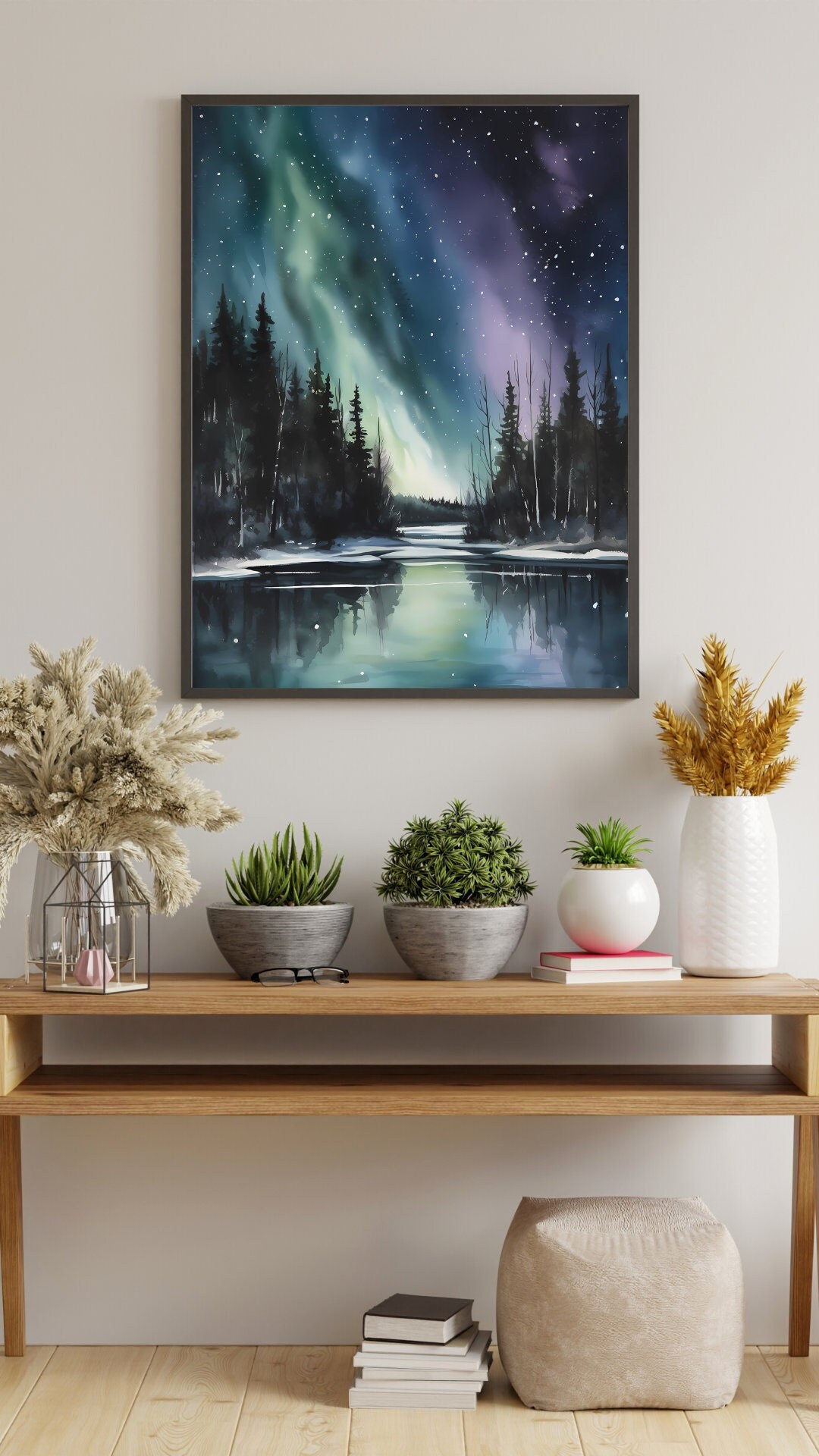 canvas on wall