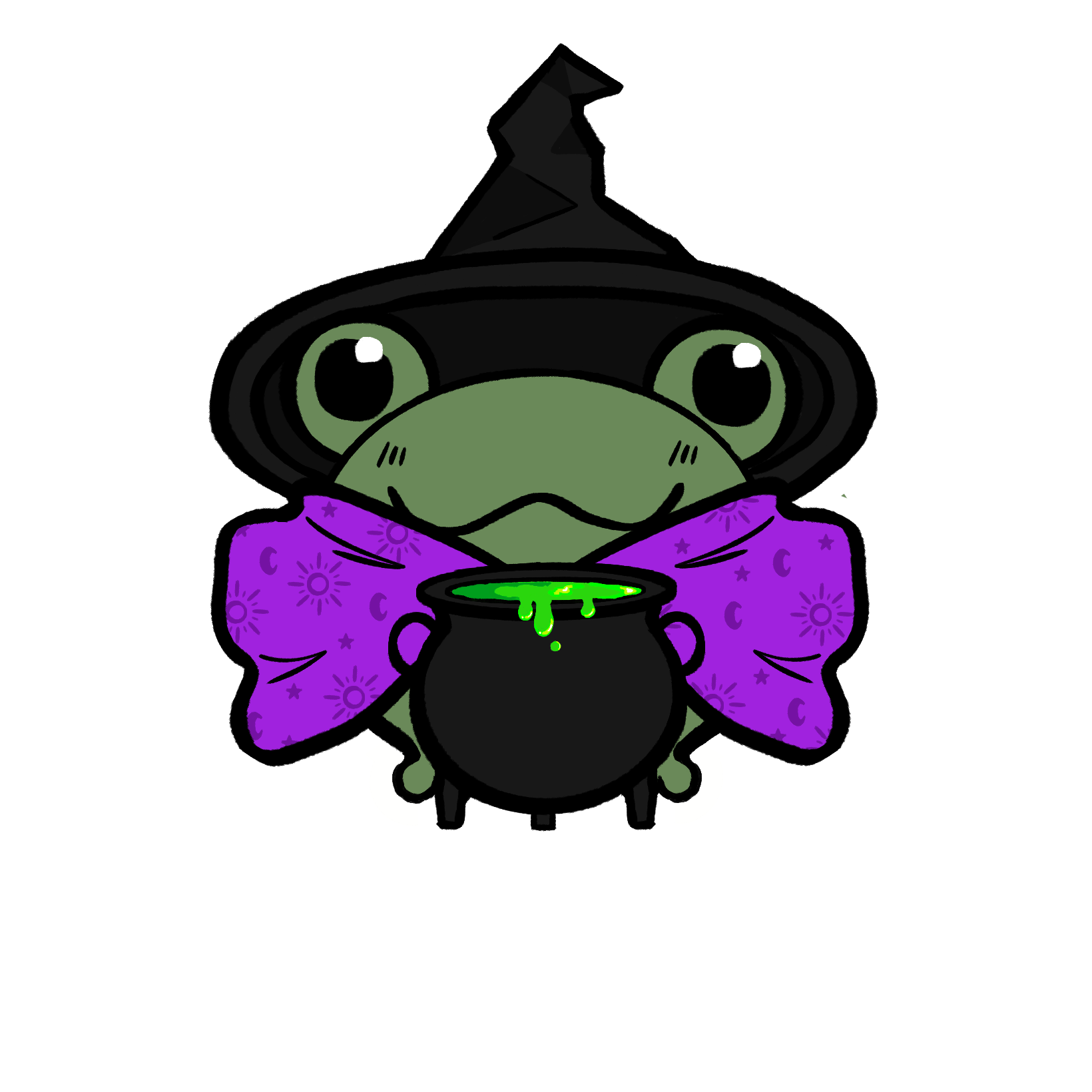 Art of Ronaldo the frog as witch