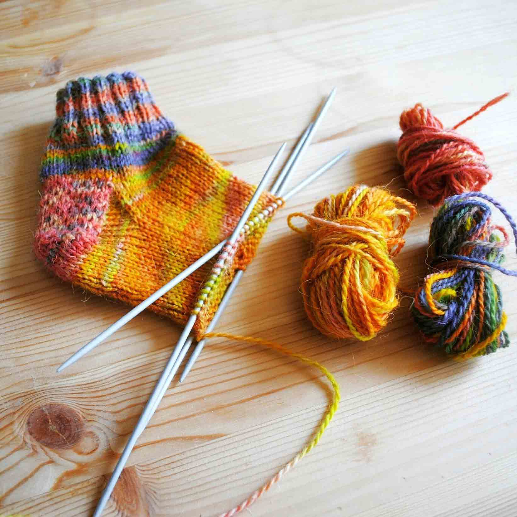 knitting socks
